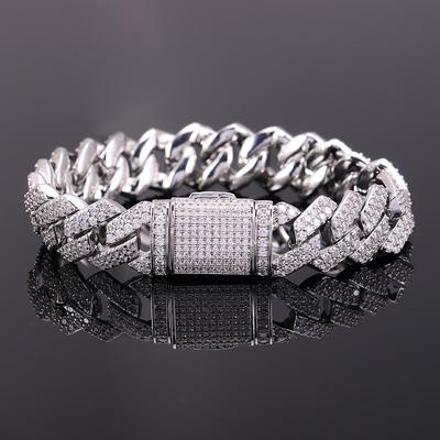 14-миллиметровый браслет с коробчатой застежкой, высокое качество, iced out, кубический цирконий, хип-хоп, модные, персональные украшения в подарок, роскошные, для мужчин и женщин