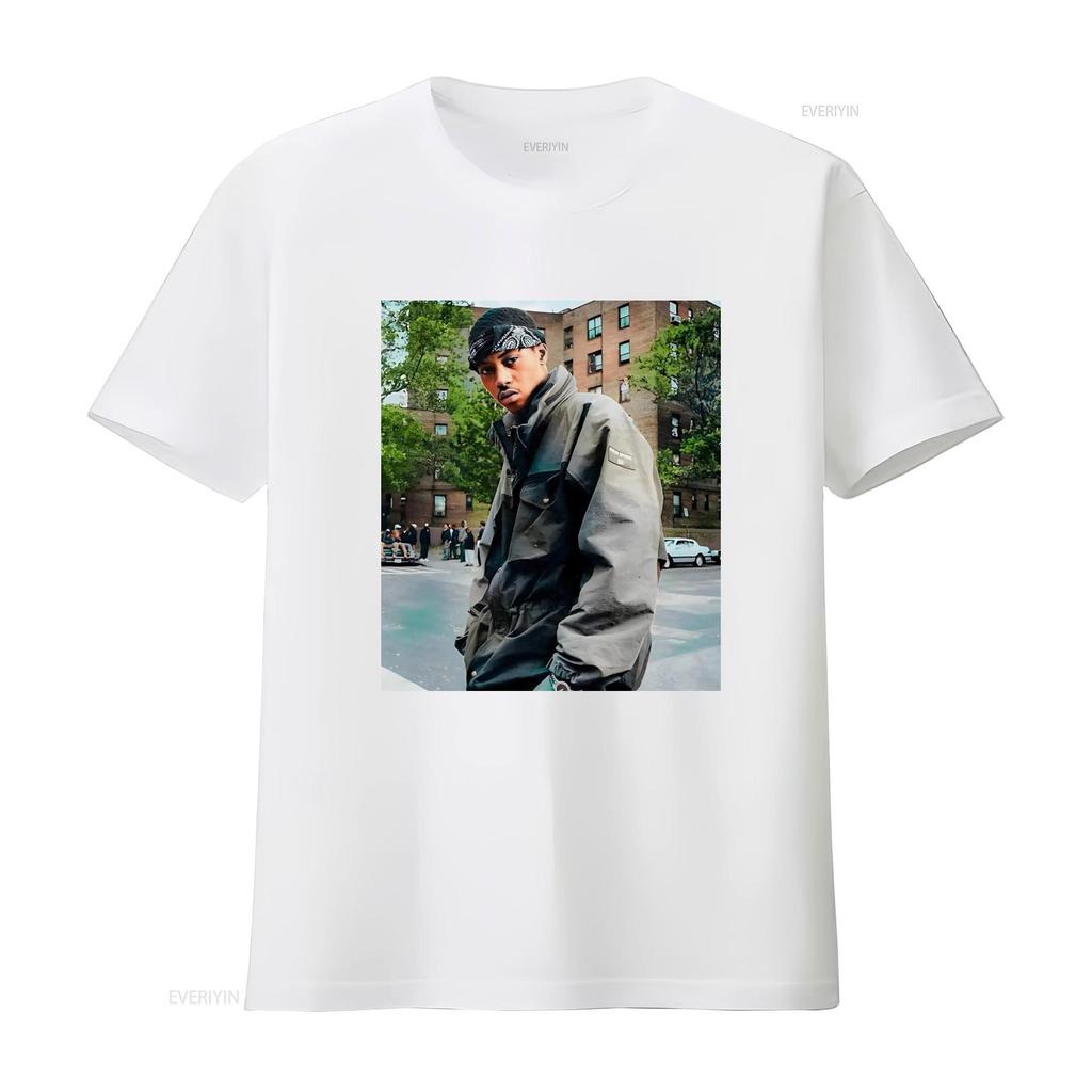 Футболка NAS rap tee 90-х хип-хоп Размер S 5XL Хлопок винтаж Стирка Повседневный уличный стиль Слегка дышащий Топ для повседневной носки