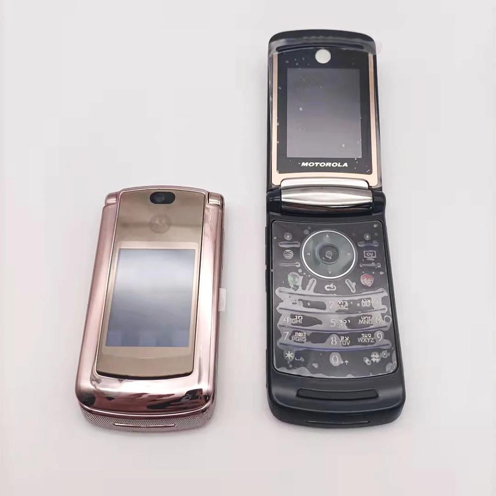 Восстановленный Оригинальный Мобильный телефон Motorola RAZR V9 2 МП 3G 2G с 1 SIM