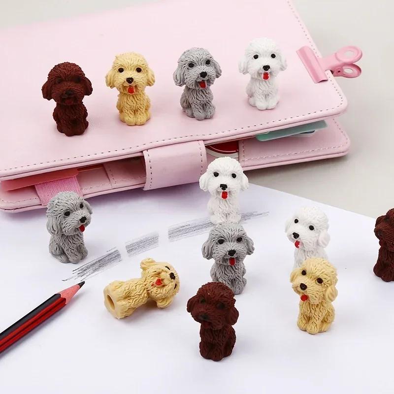 2 шт. в упаковке Kawaii Cute Puppy Cartoon Eraser Pencil Rubber Nova Kids School Student Office Canvas Supplies Lasties for kids