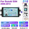 2 Din Android 12 автомобильное радио для Suzuki SX4 SX 4 2006-2014 Fiat Sedici 2005-2014 CarPlay интеллектуальные системы Smart Autoradio