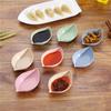Creative Leaf Shape Wheat Straw Seasoning Dish Sauce Vinegar Mini Plate Tool