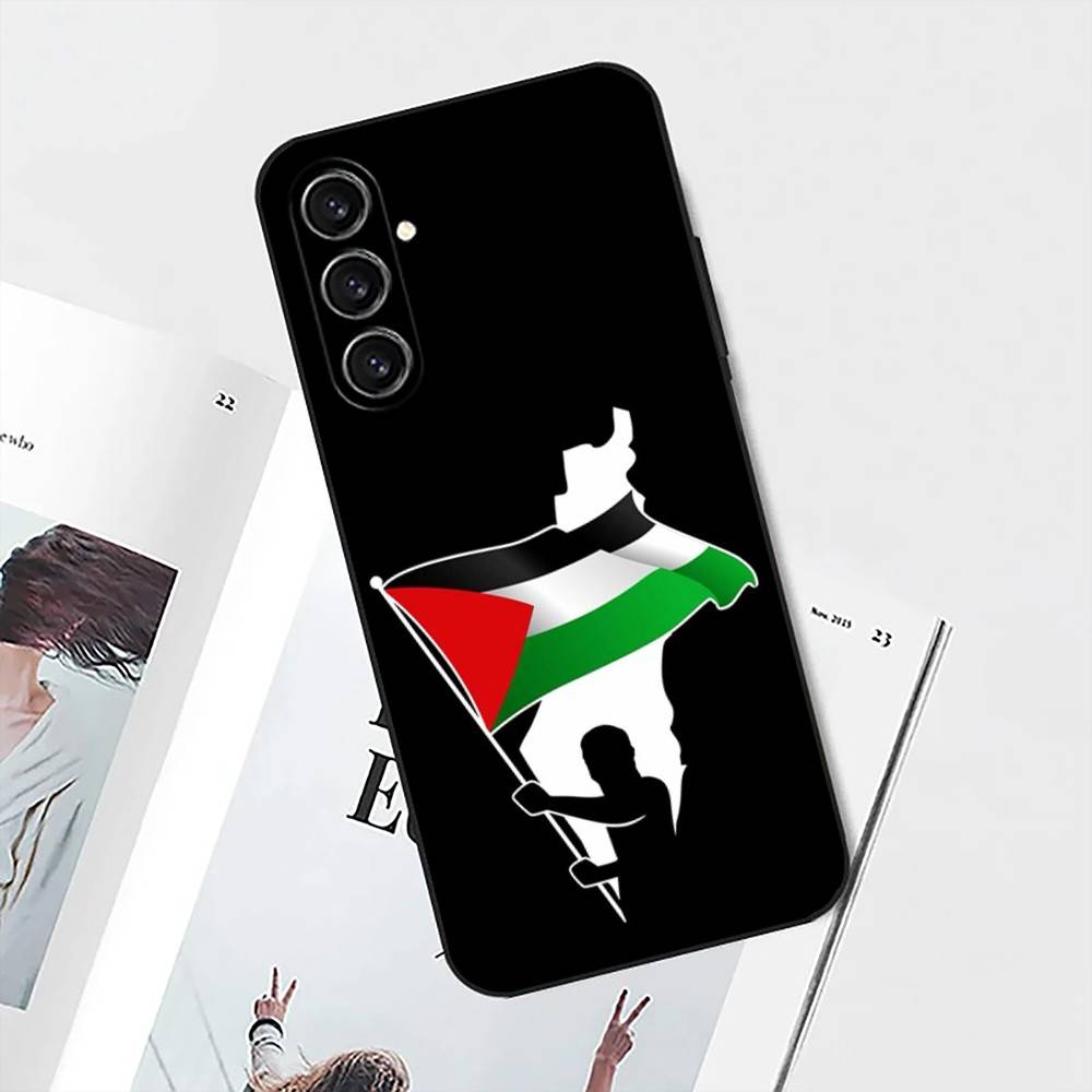P-Palestines-F-Flag Map Phone Case For Samsung S25,S24,S21,S22,S23,S30,Ultra,S20,Plus,Fe,Lite,Note,10 Black Soft Shell