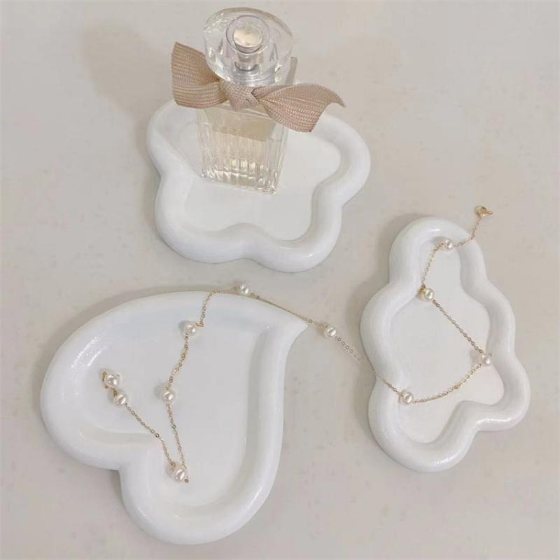 Креативные подносы из смолы для домашнего декора, тарелка для хранения украшений в форме сердца и облака, органайзер для часов, ключей, сережек, ожерелий, чаши