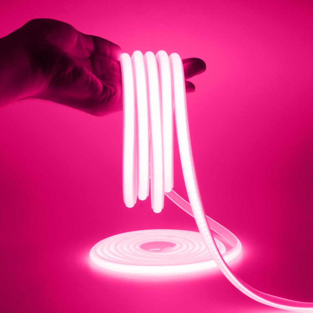 220V Switch COB LED Neon Strip Light 288LED AC EU Power Plug Kit White Pink Red 10 Color Waterproof Flex Tape Home Kitchen Decor