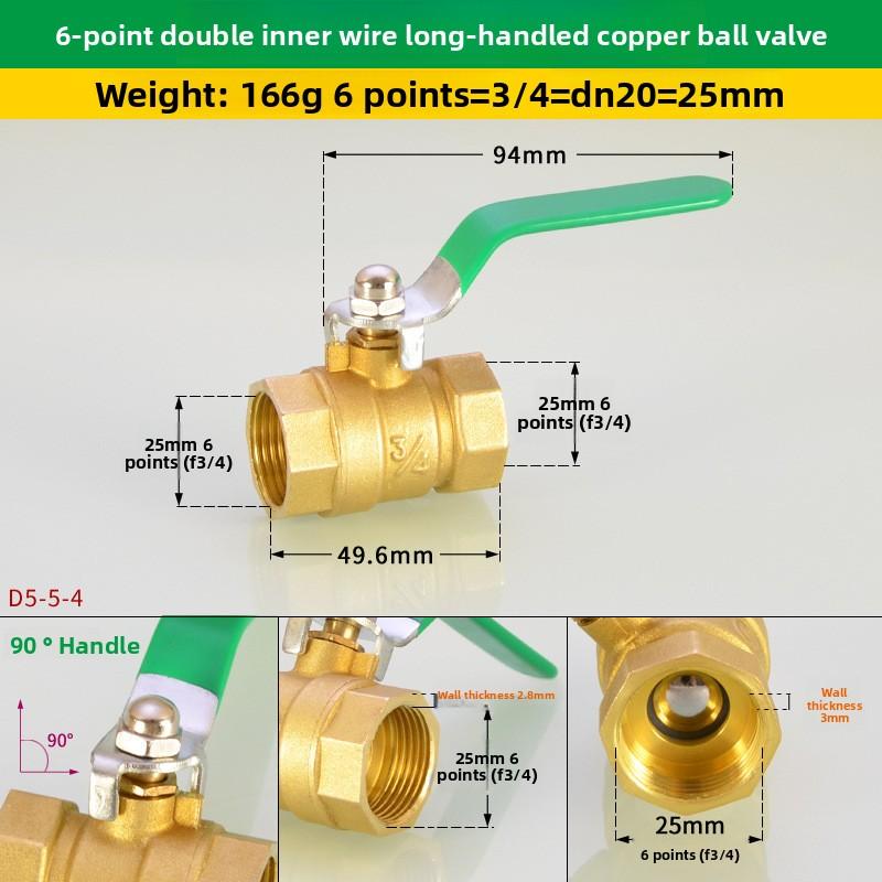 1/2 3/4 1" Brass Thread Connector Valve Water Pipe Fittings Quick Connector Ball Valve Garden Watering Irrigation Copper Coupler