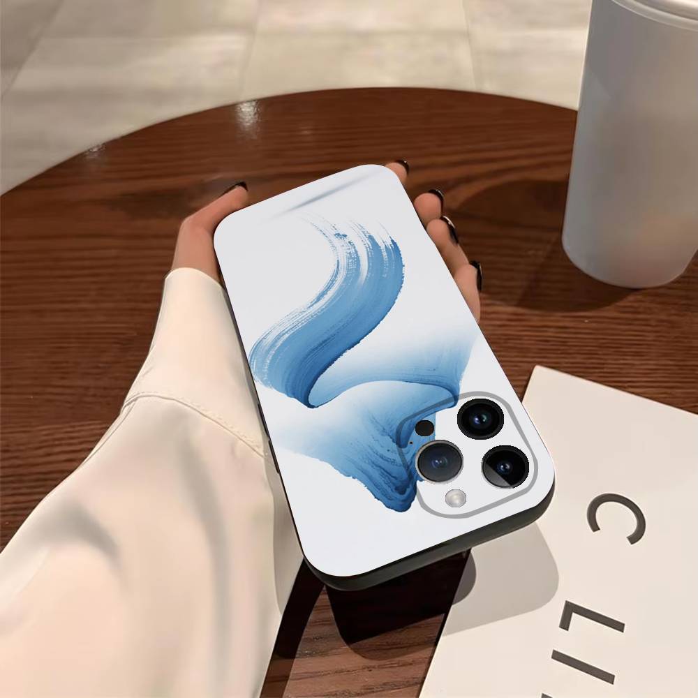 Чехол для телефона «У подножия горы» для iPhone 17, 16, 15, 14, 13, 12, 11, Pro, X, XS, Max, Plus Мягкий черный чехол