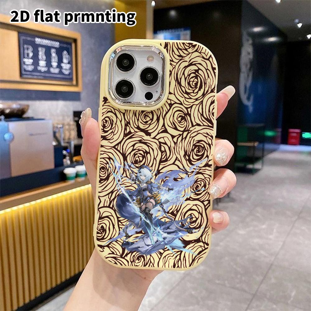 Чехол для телефона: 2D плоский дизайн, подходящий для защитного чехла iPhone 18 17 16 15 14 13 Pro, стиль для пары, девушка-геймер, подарок на Рождество и Хэллоуин