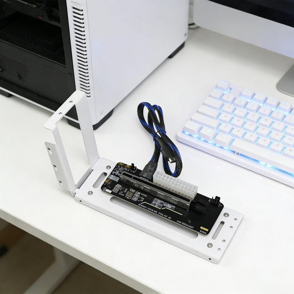 Внешняя док-станция для GPU-видеокарты, Простая установка, Прочная конструкция, Высокая производительность, Простое питание, Металлическая с кронштейном