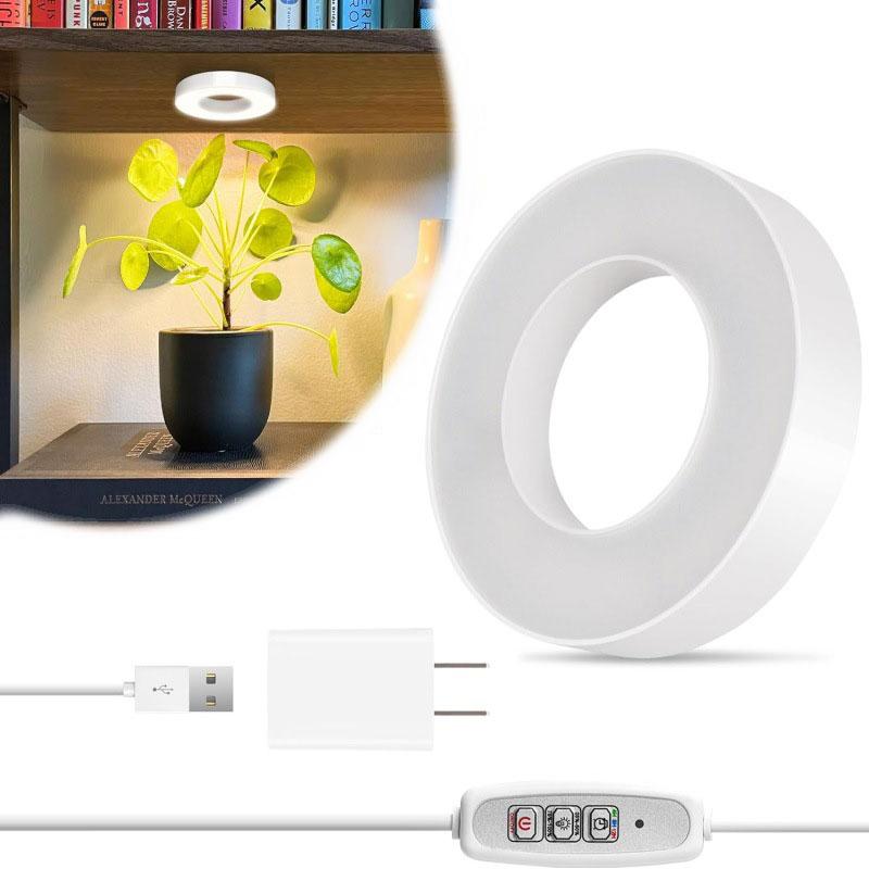 Светодиодная лампа полного спектра с 4 уровнями регулировки яркости для выращивания растений, регулируемая по высоте подсветка для комнатных растений