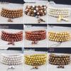Wooden Sandalwood Buddhist Bead Bracelets - 108 Beads, Unisex Jewelry for Couples
