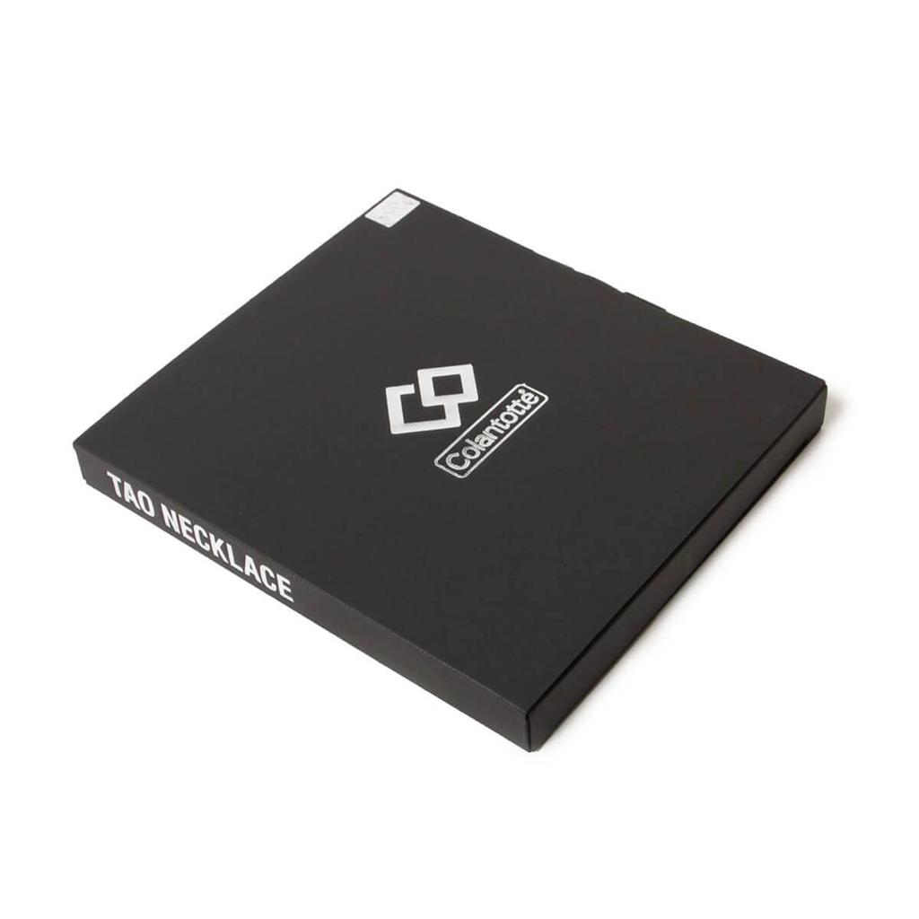 Colantotte Magnetic TAO Necklace Slim RAFFI mini Brown/Champagne Gold, Size L, Women's