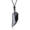 Obsidian Wolf Fang Business Luck Amulet Adjustable Length Men Women Pendant/Necklace