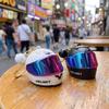 Luminous Motorcycle Helmet Keychain Color Gradient Bag Charm Fashion Key Ring  Student