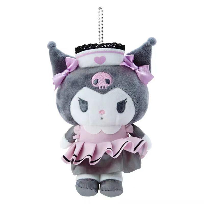 Sanrio Kuromi Plush Toy Stuffed Doll Figure Keyring Pendant Soft Squishy Gift For Kids