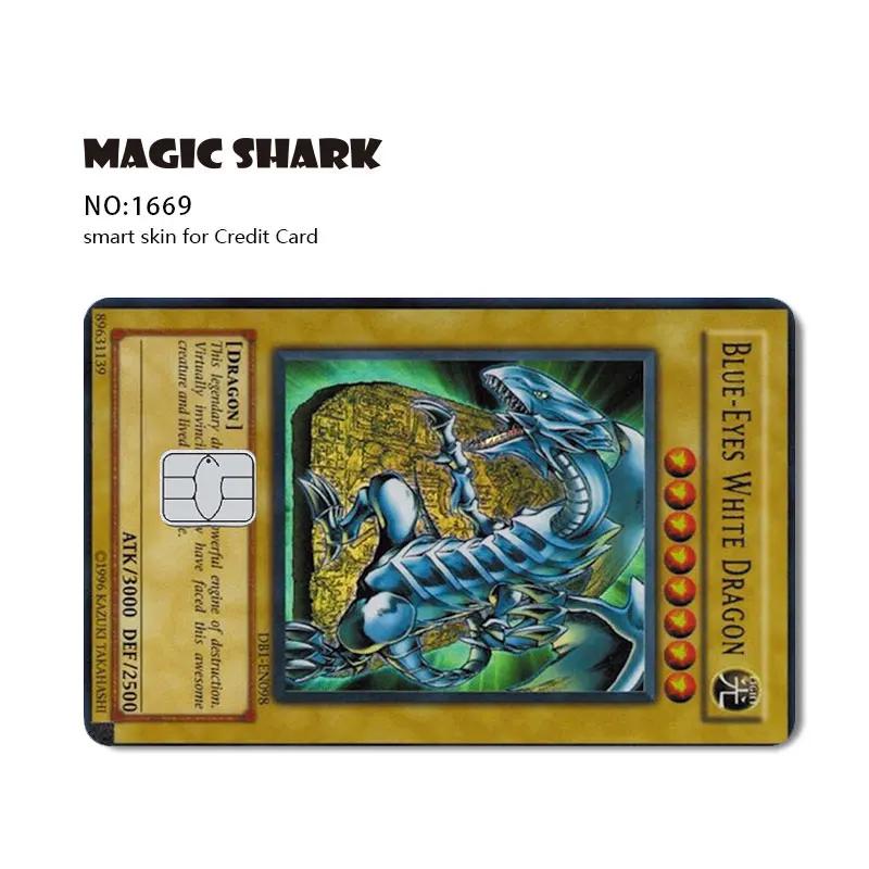 Magic Shark Fashin King Покер Деньги Игра Контроллер Дракон 3М Матовая Тонкая Наклейка Пленка Скин для Дебетовой Банковской Кредитной Карты