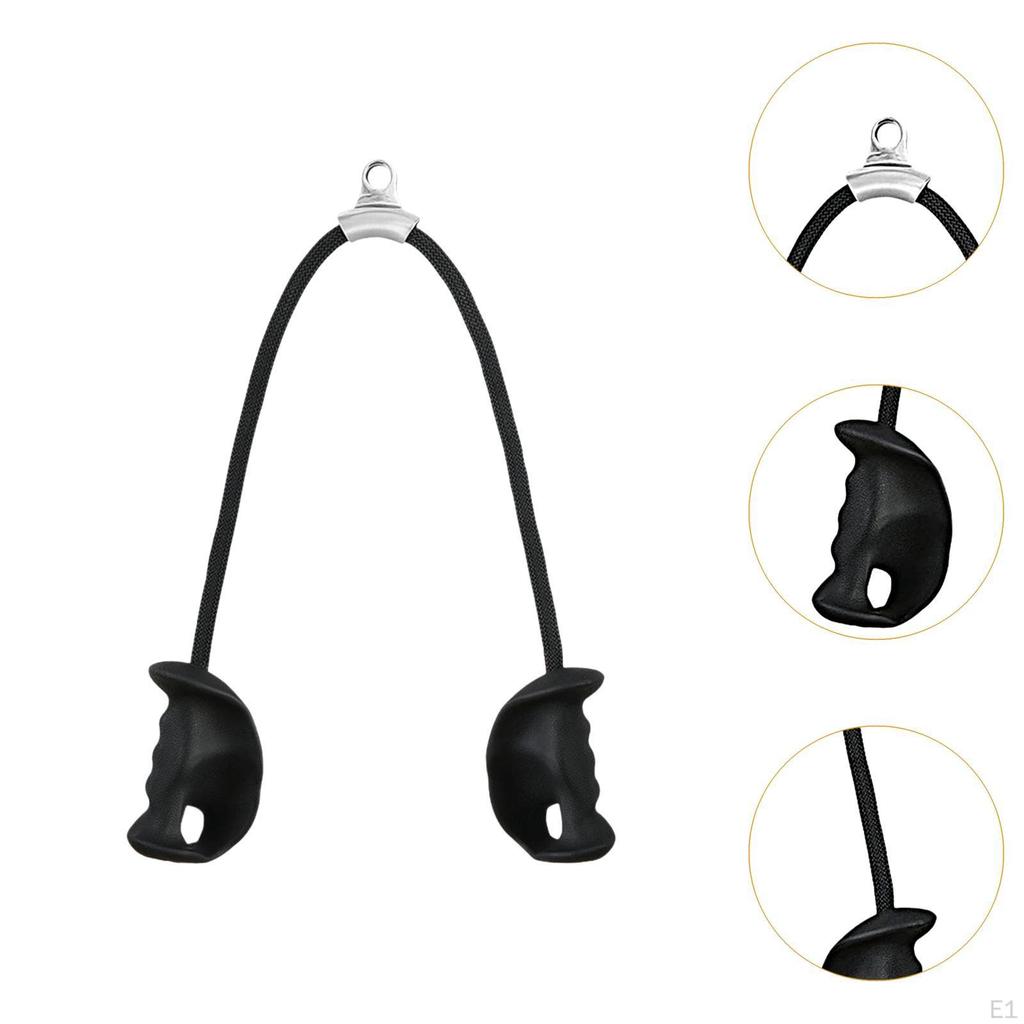 Канат для трицепса, перекладина для тяги LAT, с эргономичными ручками, усиленный, длина 91 см, тросовые крепления