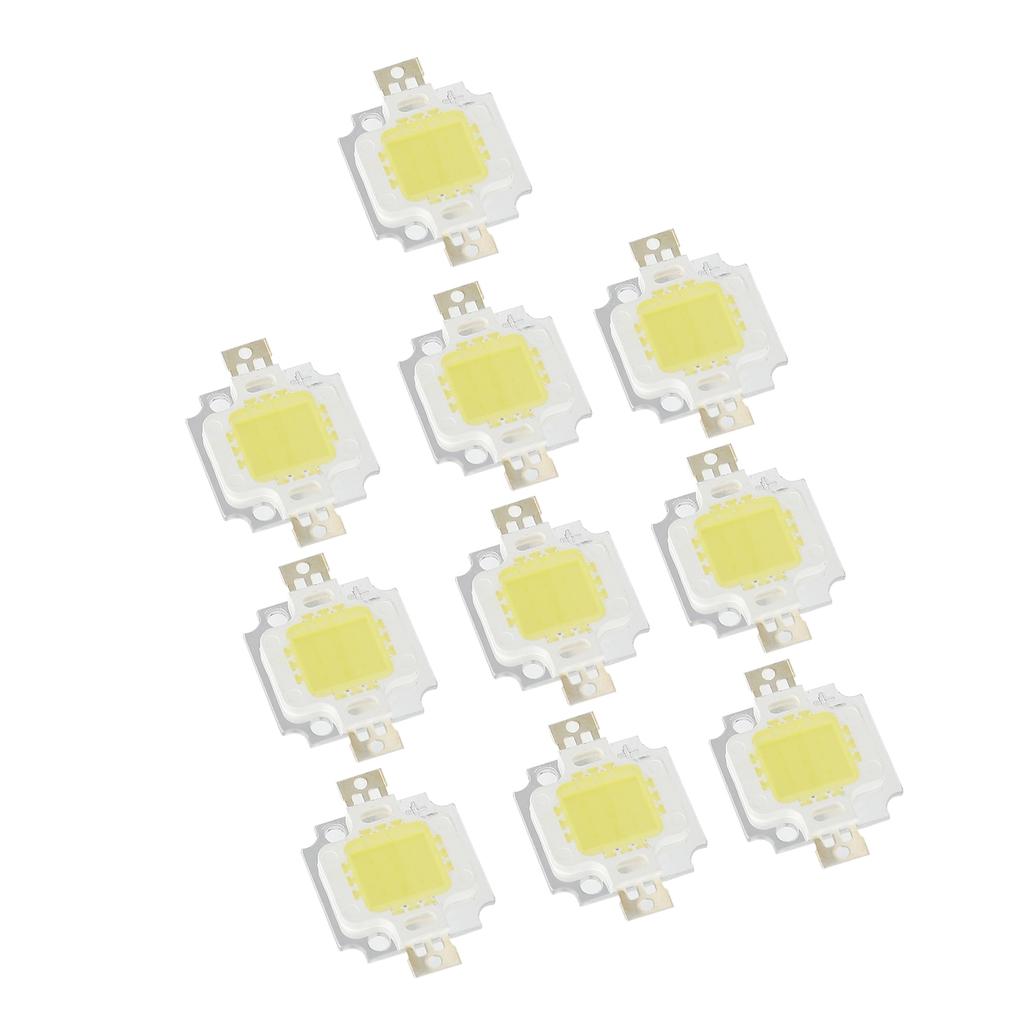 10PCS COB Light Source 10W  6500K Integrated LED Chip 12V 700mA for DIY Lamp Accessories Pure White Light