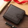 Men's Wallet PU Leather Short Foreign Trade Zipper Buckle Wallet Wallet Change Bag
