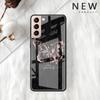 Красивый стеклянный чехол с розовой бабочкой для Samsung Galaxy S22 S20 FE S21 Plus, чехол для телефона S10 5G S9 Note 20 Ultra 10 Lite Shell
