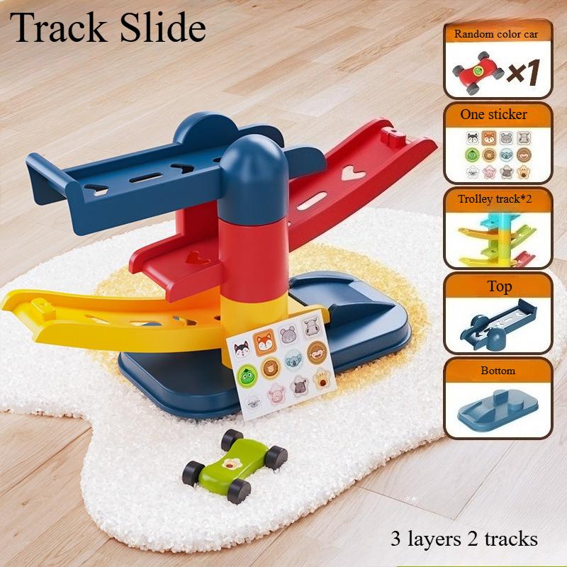 Gliding Track Car Car Educational Toys Boys And Girls Parking Lot Set Toys Non-Remote Control Track Car Best Gift For Children