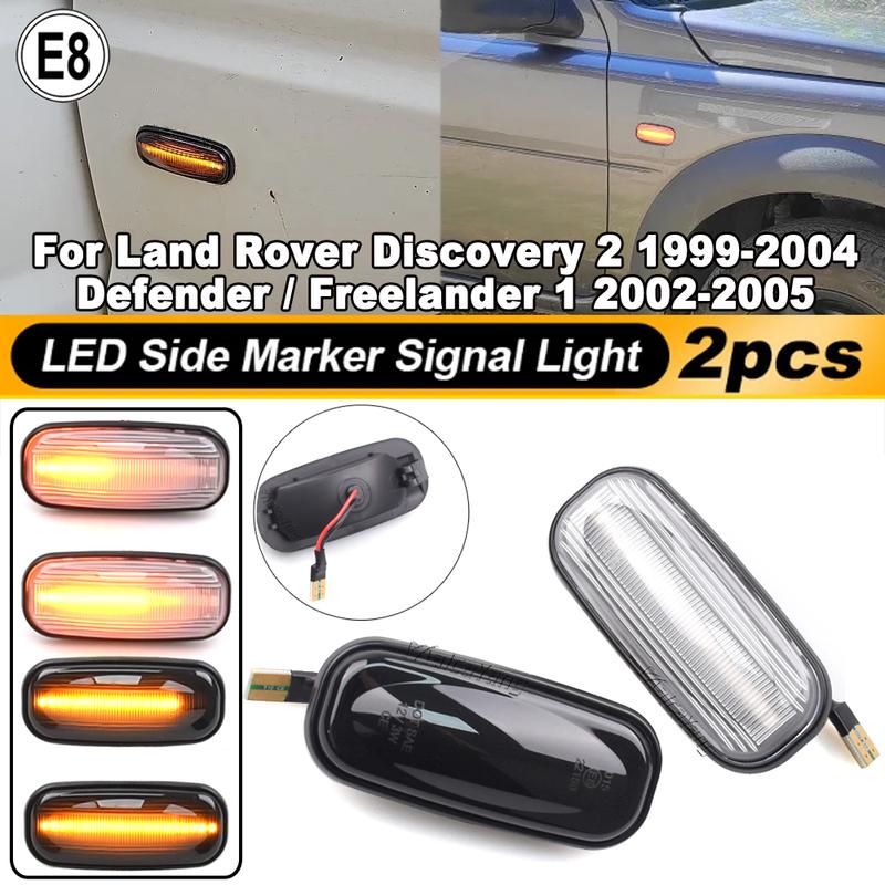 1Pair Premium Quality LED Dynamic Turn Signal Light For Land Rover Discovery 2 Defender Freelander 1