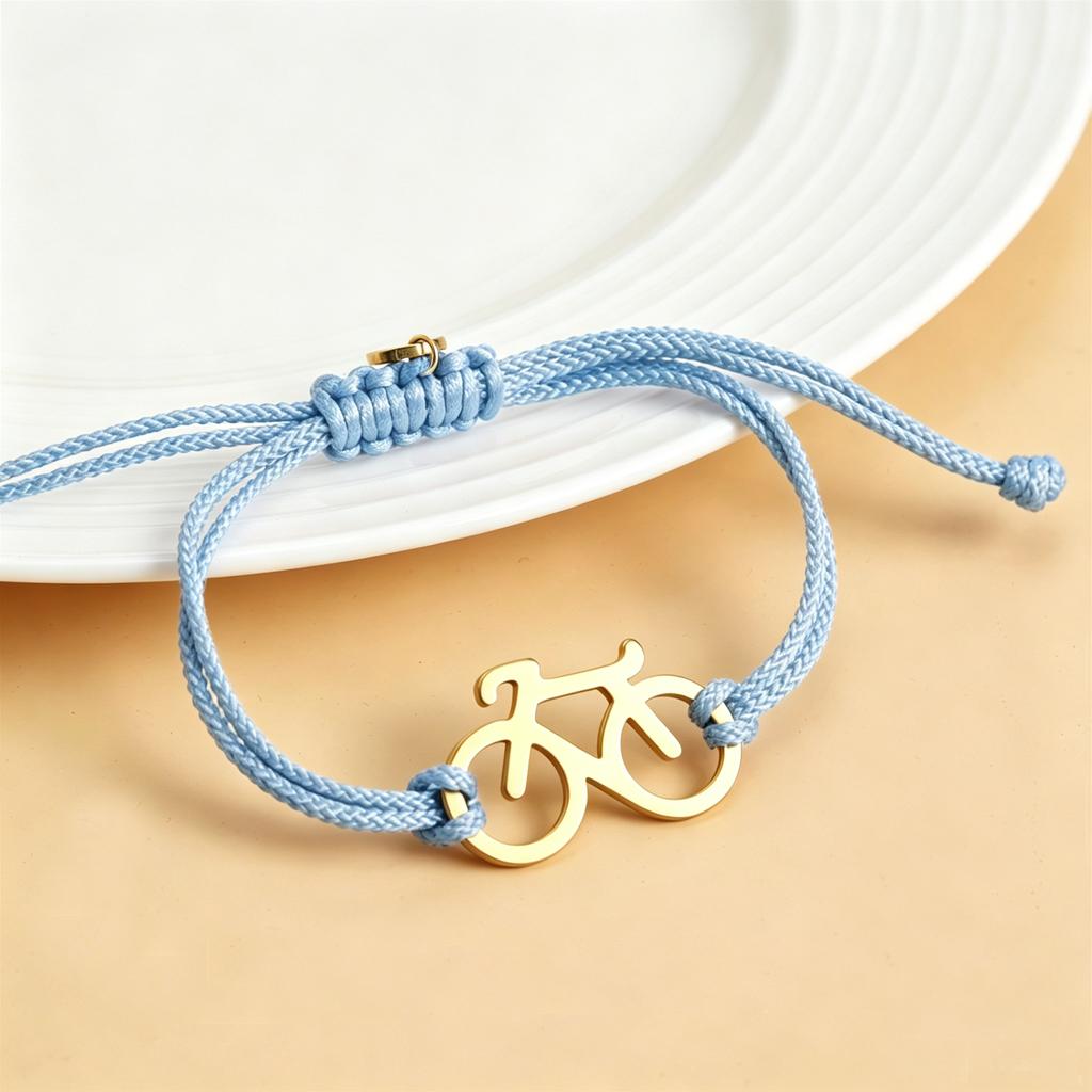 2025 Fashion Bicycle Bracelet New Trendy Sports Cycling Periphery Pendant Bracelet Pink Bicycle Jewelry