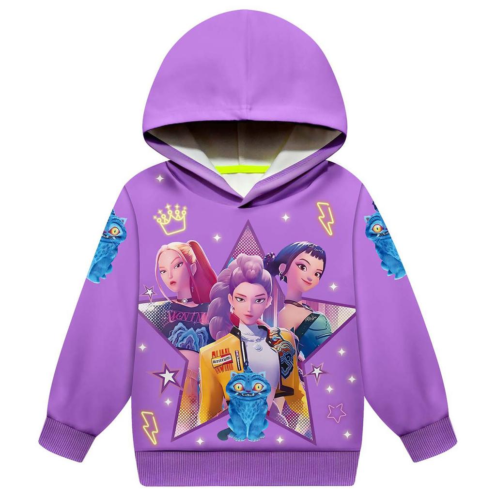 Girls Boys Hoodie Casual School Outdoor Sweatshirts For 2-12 Years Kids