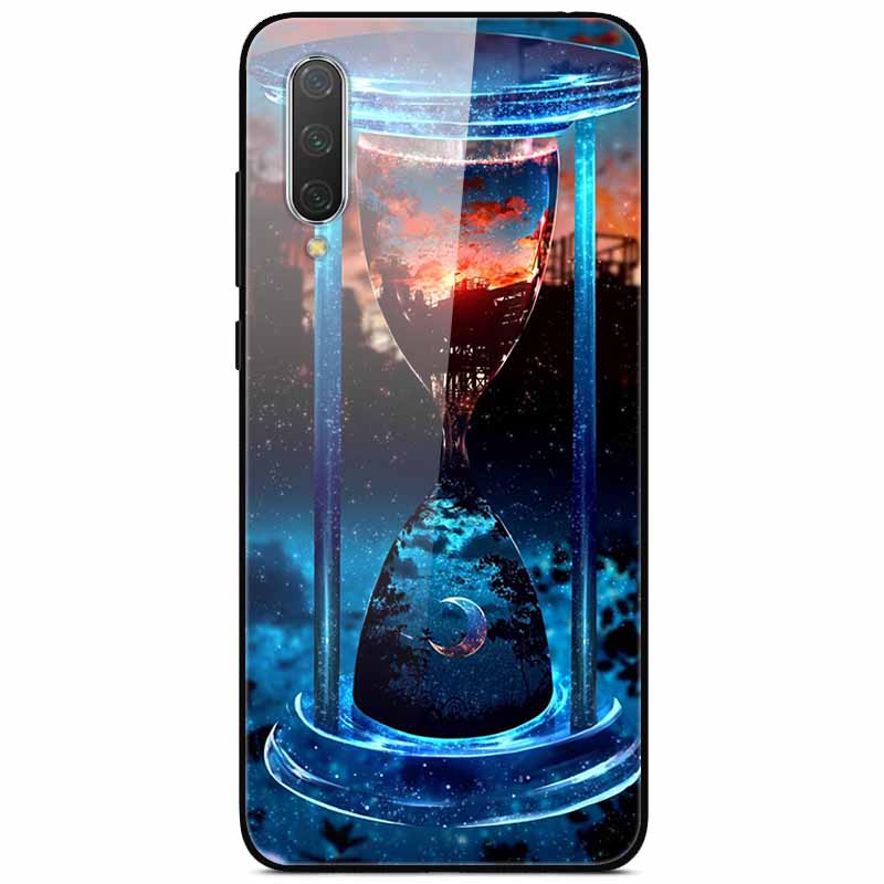 For Xiaomi Mi A3 Cases 9SE 9Lite Fashion Tempered Glass Hard Back Covers for Xiaomi Mi 9 SE Phone Cases Bumper Fundas Coque MiA3