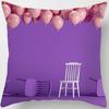 Peach Skin Pillowcase Home Decor  Candy Color Macaron Print Car Sofa Pillow Cushion Cover