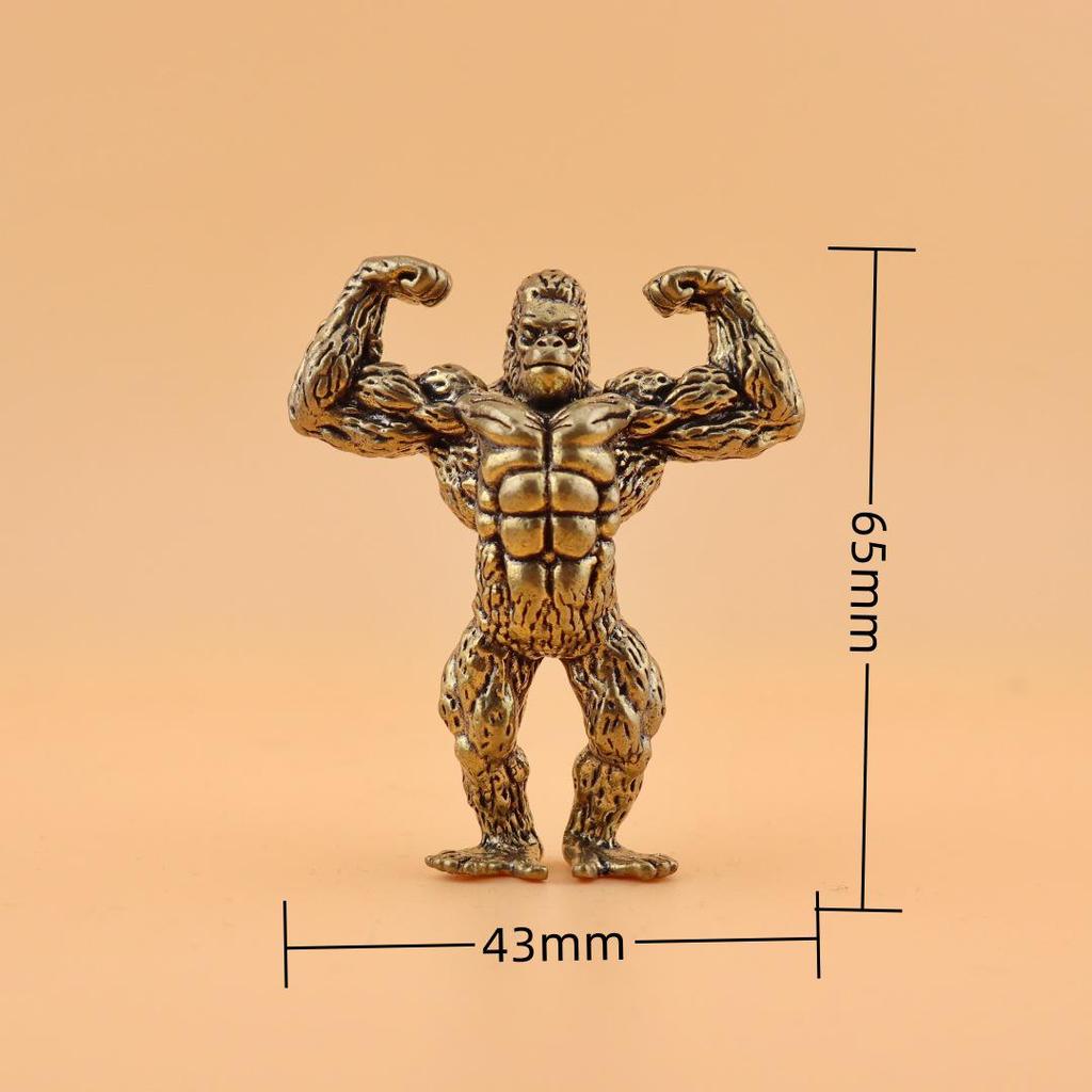 Статуэтка Ваджрапани из латуни Gorilla Fitness: Антикварная бронзовая фигурка для чайной церемонии