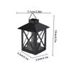 Elegant Black European Candle Holder Exquisite Stable Iron Wind Lamp Handmade Outdoor Candle Lantern Home