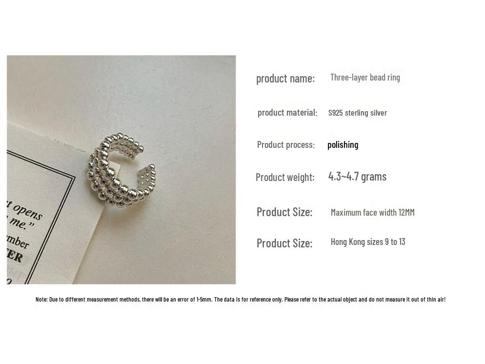 Кольцо из стерлингового серебра 925 пробы с градиентной бусиной, серебряные украшения в стиле корейского INS-блогера
