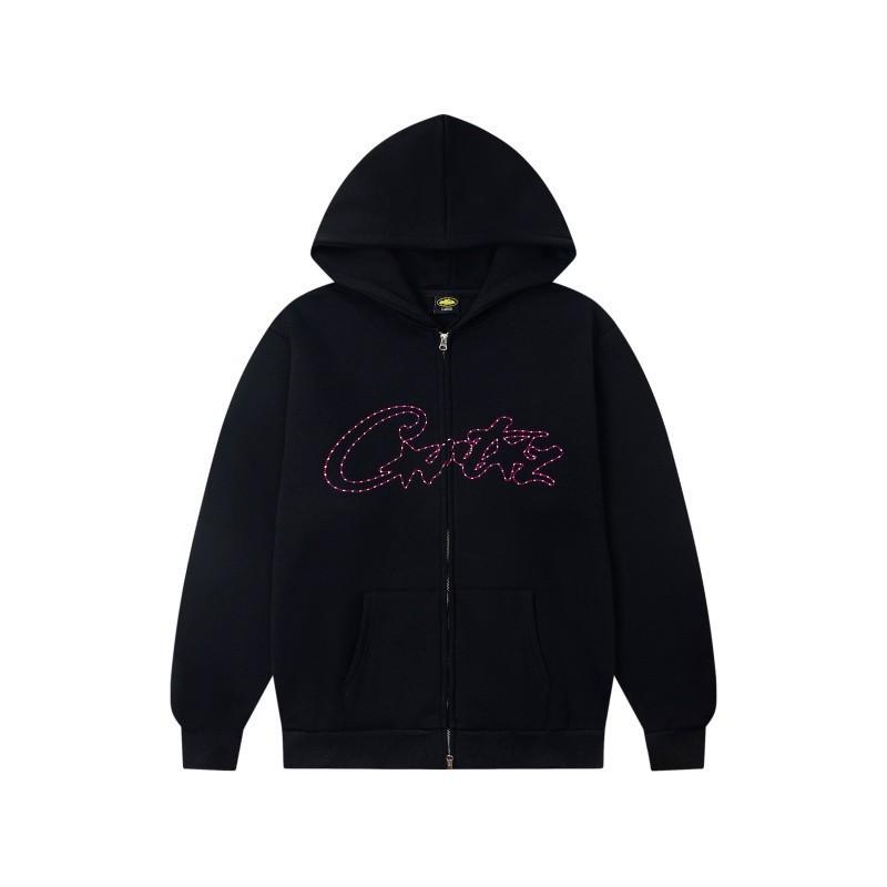 Unisex Hooded Fleece-Lined Cotton Sweatshirt Jogger Pants Set Casual Streetwear Outfit