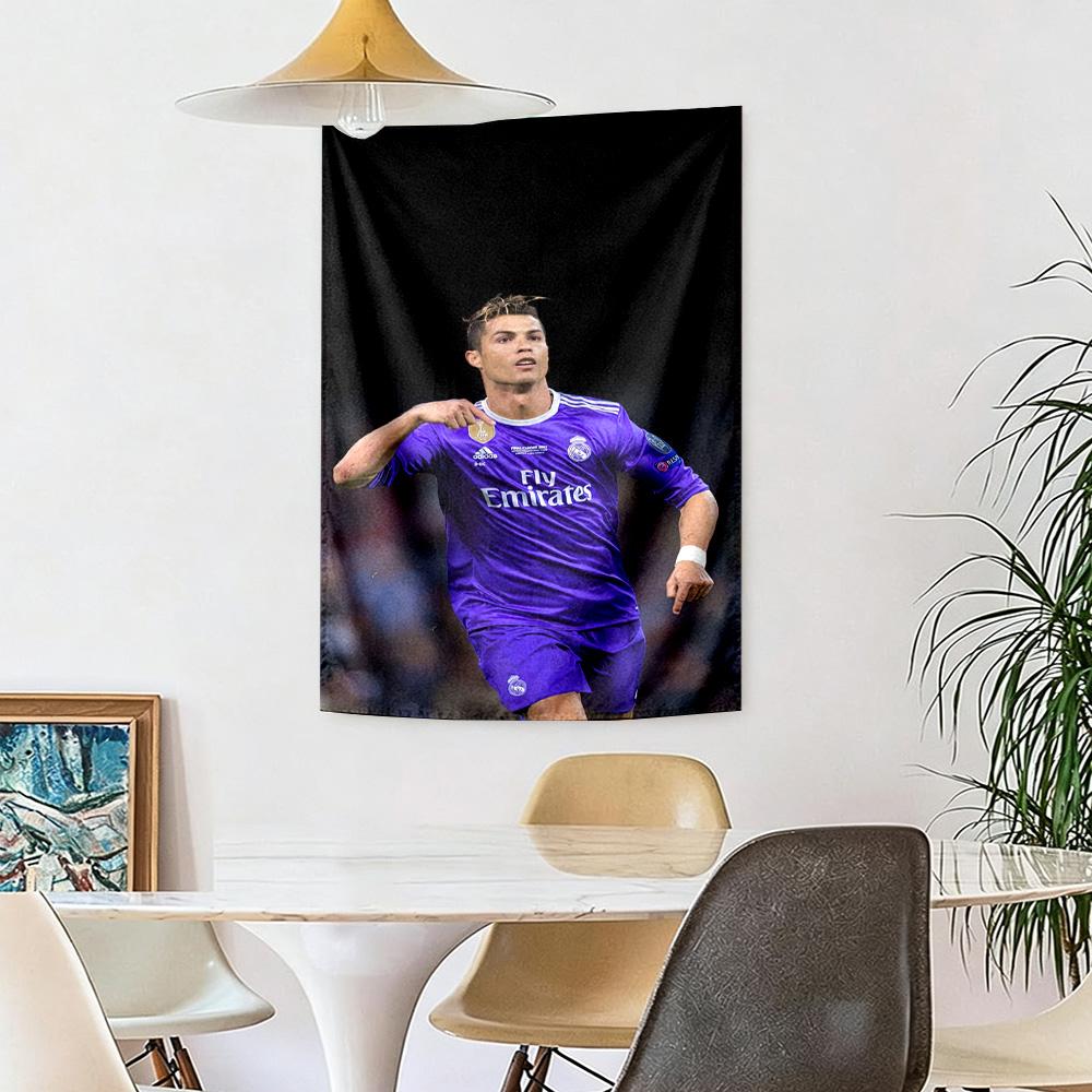 Cristiano Ronaldo Wall Decor Tapestry Art For Pet Memorial Birthdaywedding Party Backdrop Family Gift