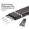 4PCS/Lot Multi Function Calligraphy Pen Hook Line Drawing Sketch Markers Pen