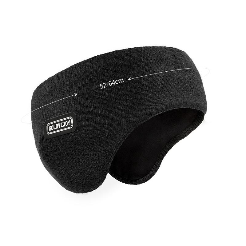 Зимние наушники для бега для мужчин, двухслойные, теплые, эластичные, утолщенные, плюшевые наушники для спорта на открытом воздухе, велоспорта, ветрозащитные, флисовые, с клапаном для ушей