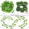 Green Color Artificial Ivy Leaf Plastic Material Lightweight Hanging Garland Flexible Vine Realistic Texture