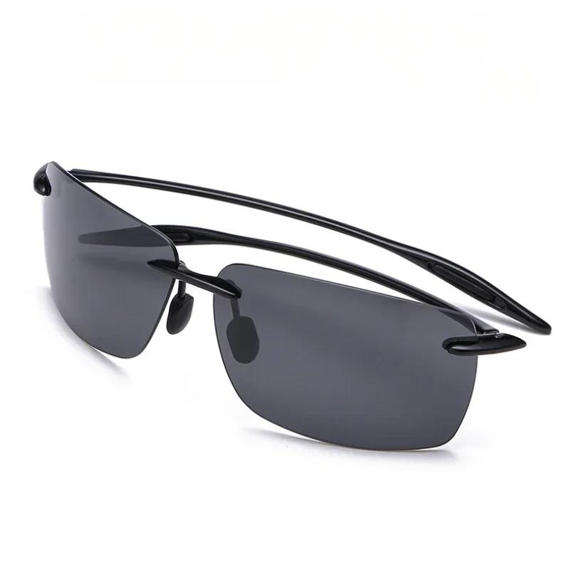 Classic Sports Rimless Sunglasses Men Women Men Driving Golf Rectangular Ultra Light Frame Sunglasses UV400 De Sol Gafas De Sol