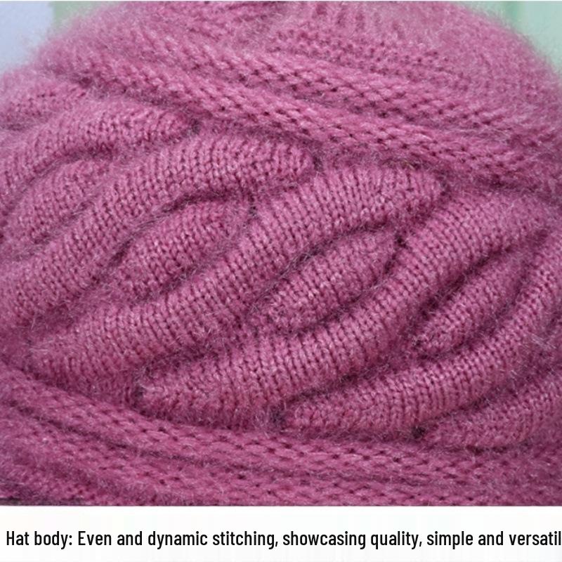 Женский зимний теплый вязаный шерстяной берет и шарф