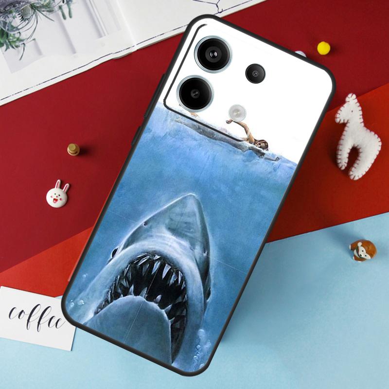 Jaws 1975 Movie Poster Case For Xiaomi Redmi 13C 12C 10C 9C 10A Redmi Note 11 9 10 12 13 Pro 9S 10S 11S 12S Cover