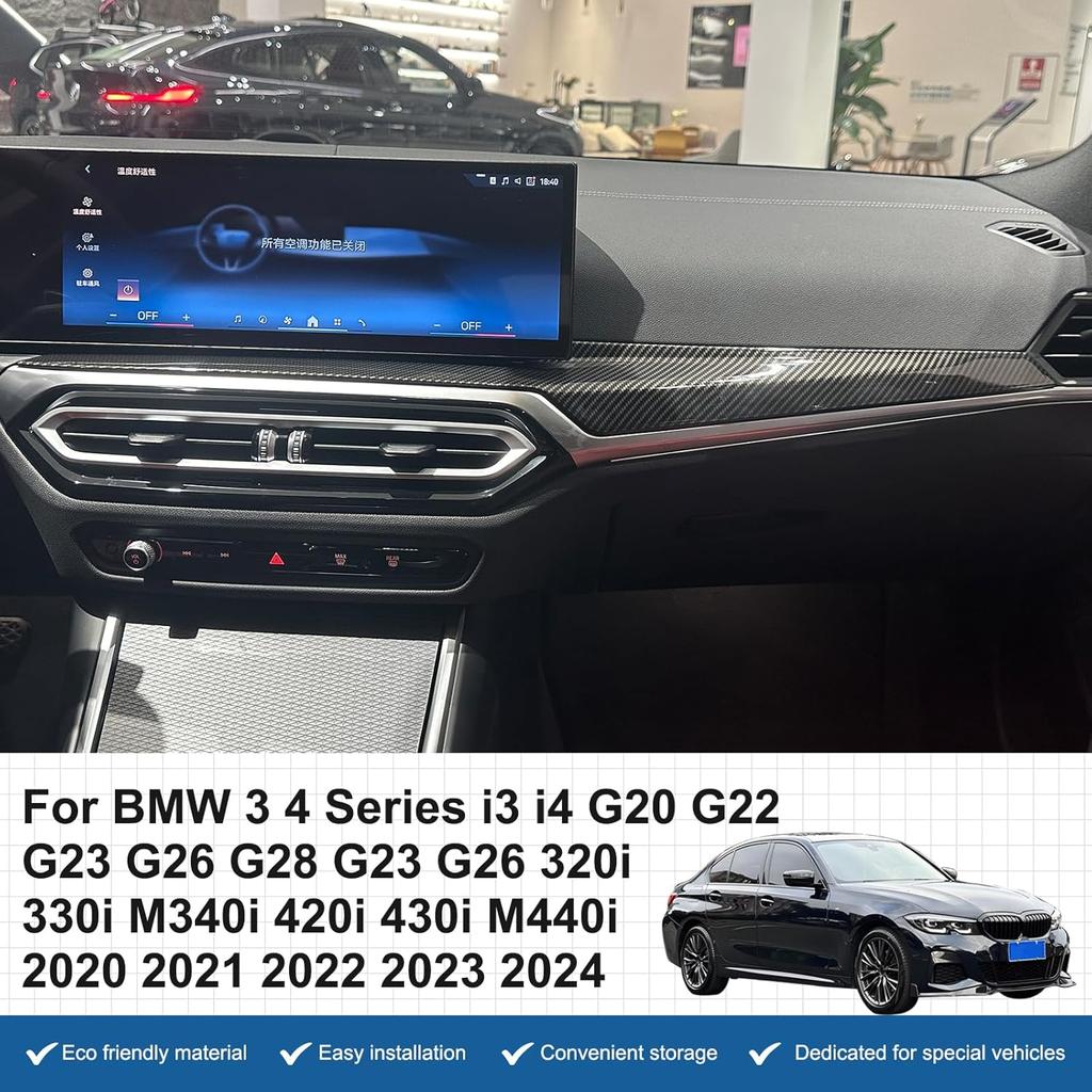 Car Dashboard Panel Trim Strips Cover For BMW 3 4 Series i3 i4 G20 G28 G22 G23 G26 320i 330i M340i 420i 430i M440i 2020-2024,Center Console Dashboard