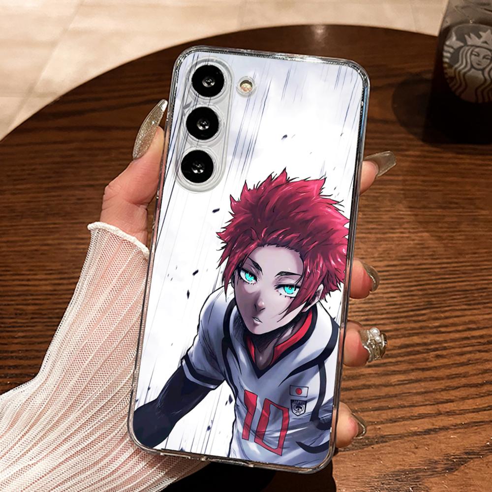 Itoshi Sae B-Blue L-Lock Чехол для телефона Силиконовый Для Samsung S30,23,21,22,20 FE lite,S10,9,PIus Note20ultra Мягкий Прозрачный