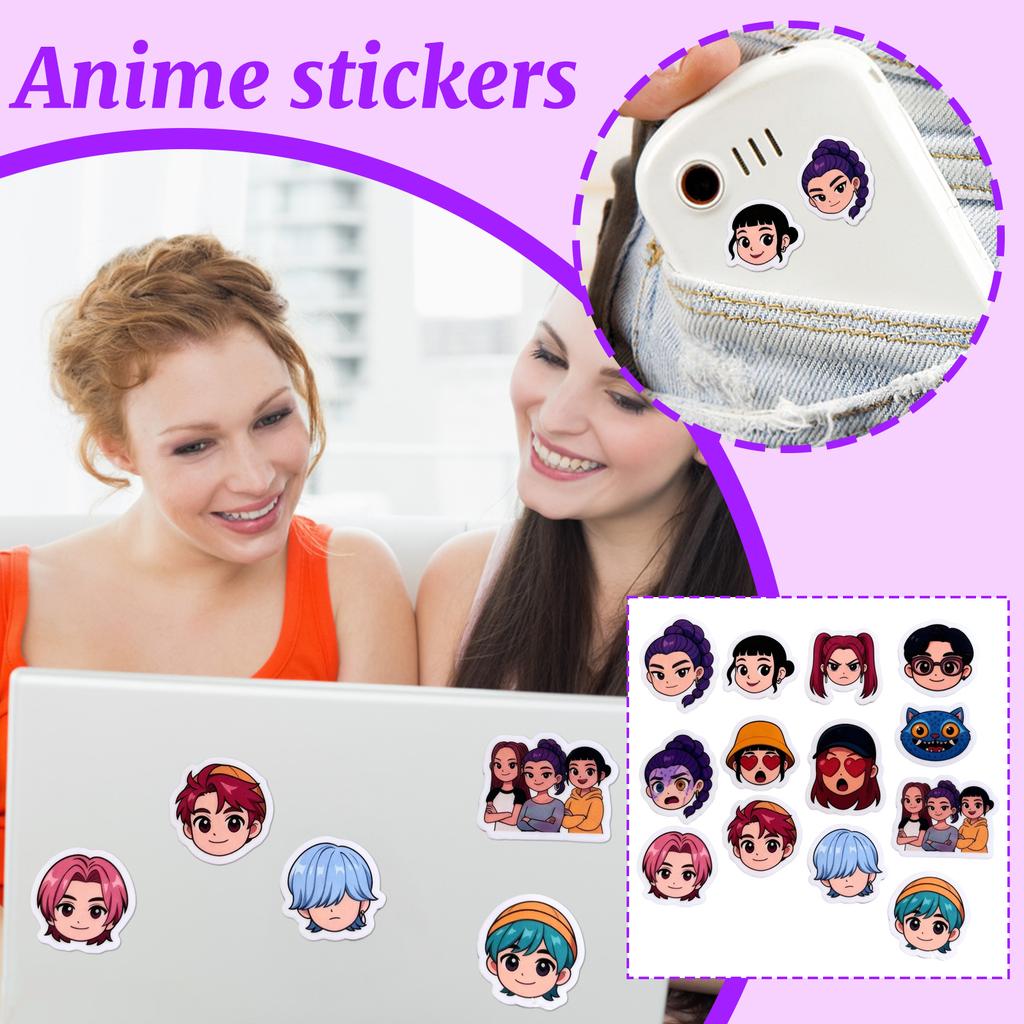 26pcs Suitcase Stickers Waterproof Stickers Scooter Computer Tablet Cartoon Decoration