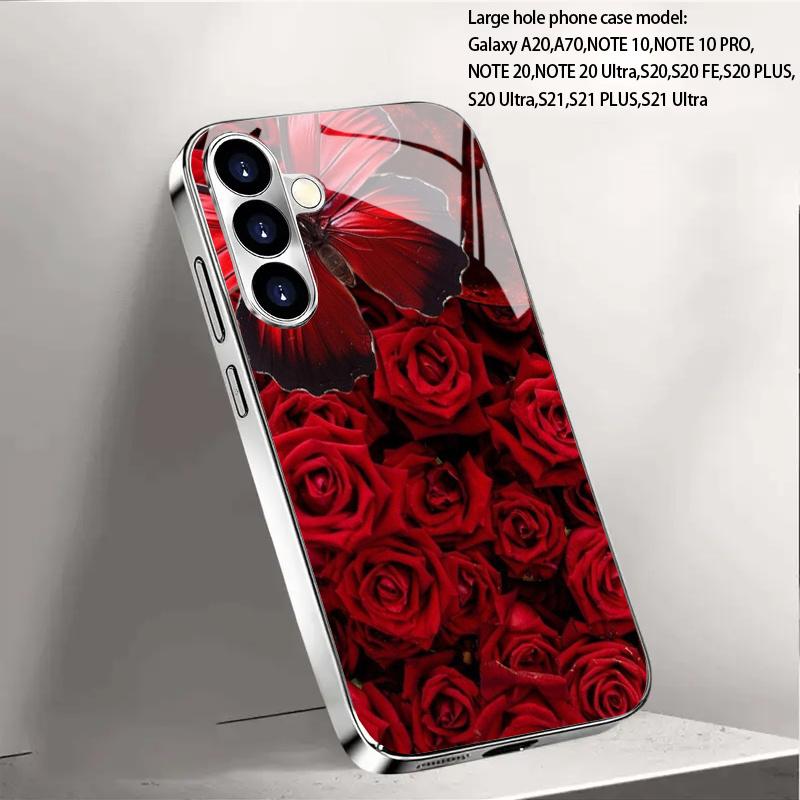 Гальванизированный золотой новый чехол для телефона для Samsung Galaxy S26 Ultra S25 Plus S24 S23 S22 fe закаленное стекло Художественные текстурные узоры