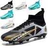Men's High-Top AG Long Spike Football Shoes, Anti-Slip Turf Shoes for Sports, Competition, and Training