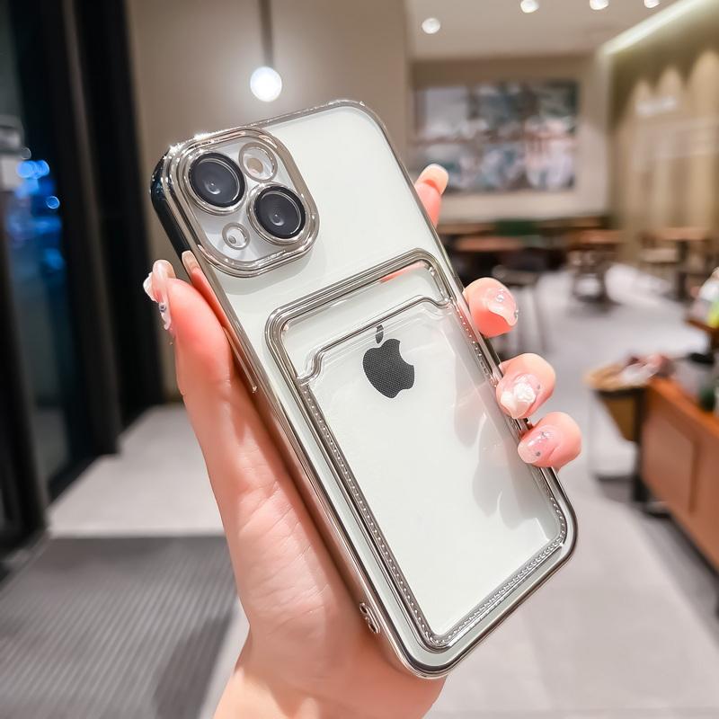 Противоударный чехол для телефона с покрытием для iPhone 15 14 11 12 13 Pro Max с защитной пленкой для объектива, чехол-кошелек, держатель для карт
