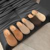 Японская обувь увеличение внутренней высоты ретро Boken новая весна и осень сумка голова тапочки женская мода Boken толстая подошва матовая кожа 2025