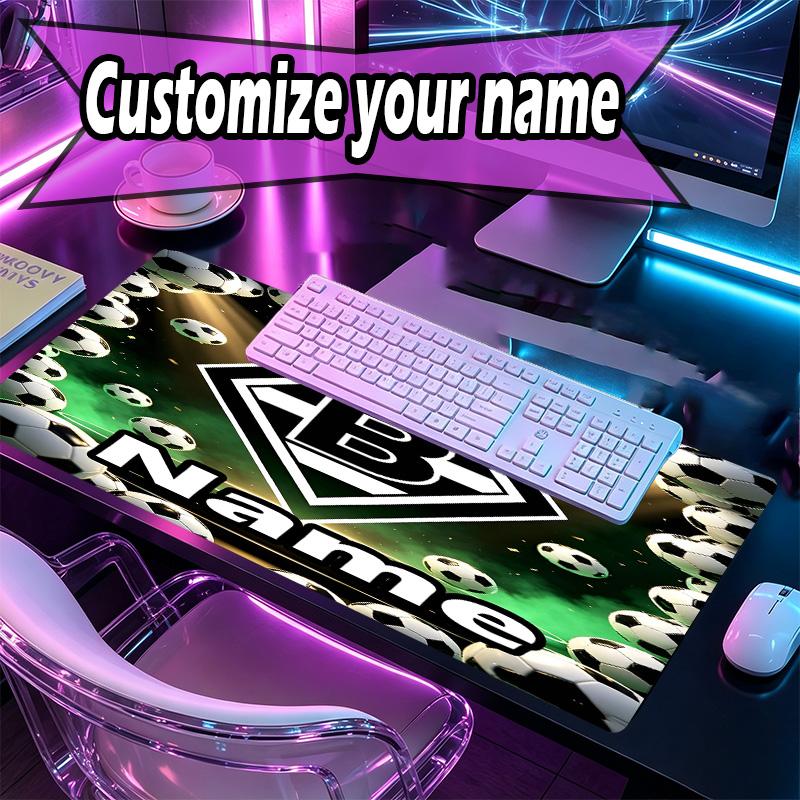 Custom Name Personalized Borussia Monchengladbach Pattern Mousepad, Laptop PC Desk Mat, Decorative Desk Mat for Home Keyboard Pad Gift