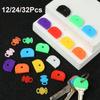 Multicolor Organizer Tags Silicone Topper Key Holder Key Identifier Key Cap Covers Keyring Rings